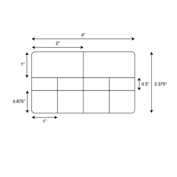 Specimen Label, Multiple Label Set Thermal 4 x 2-3/8, 1 core, PK12